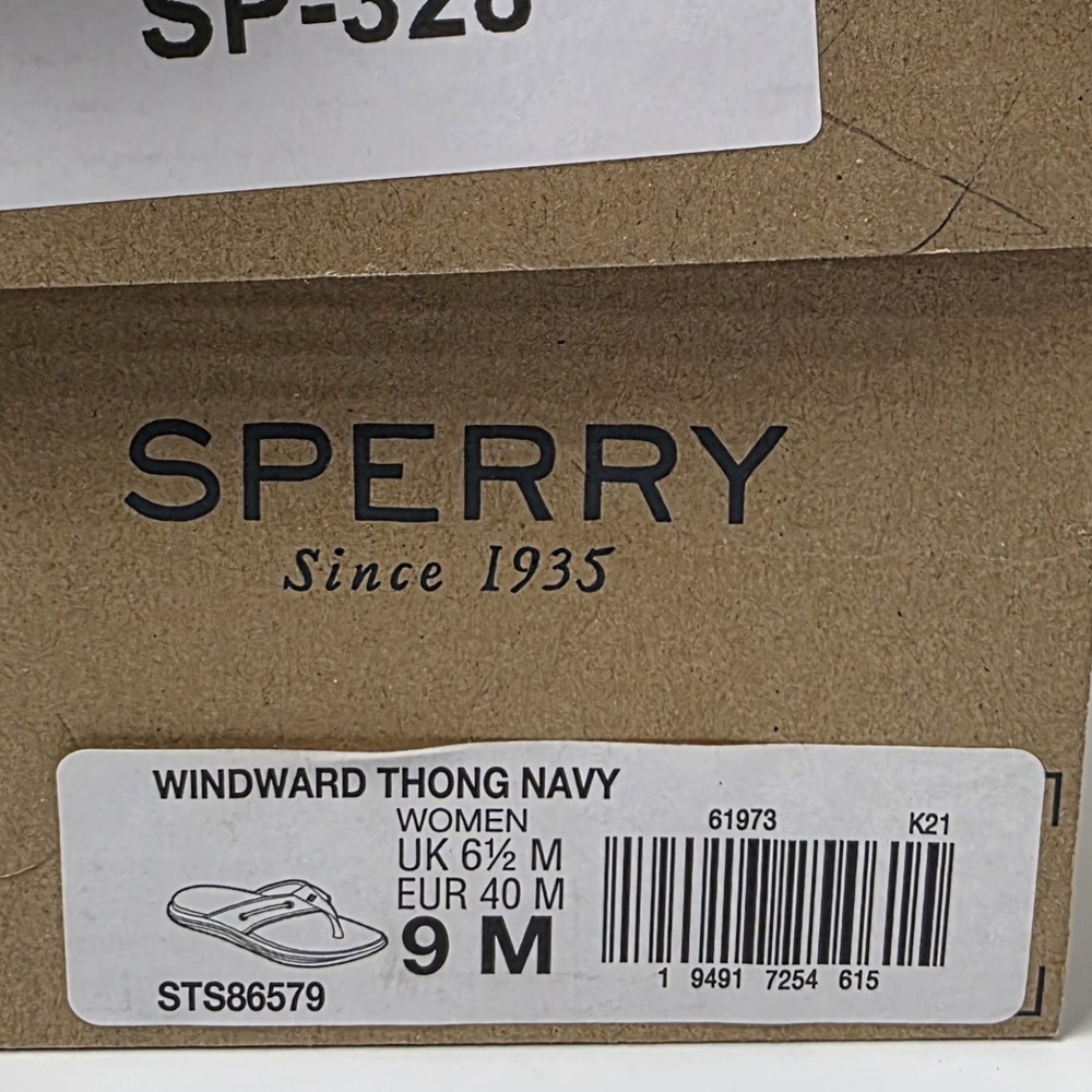 NEW Women's SPERRY Windward Thong Flip-Flops Navy Size 9M #921 - Picture 6 of 7